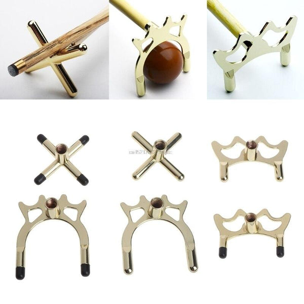 Copper Stick Frame Billiards Snooker Pool Cue Rest Bridge Head Holder Accessory