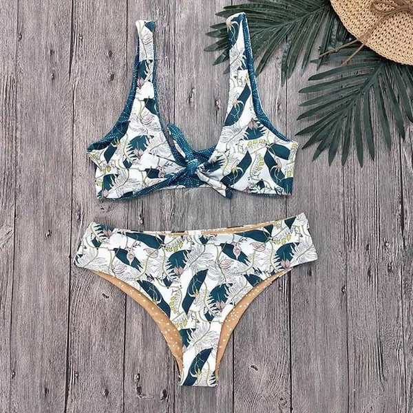 2019 Sexy Bikini Swimwear Women Swimsuit Push Up Biquini Brazilian Bikini Set Tie Up Summer Beach Wear Print Bathing Suit Female