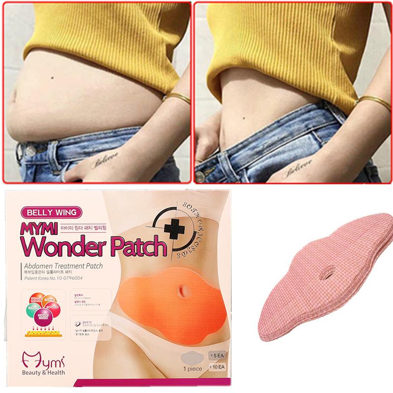 10 Pcs Mymi Wonder Patch Quick Slimming Patch Belly Slim Patch Abdomen Slimming Fat Burning Navel Stick Weight Loss Slimer Tool