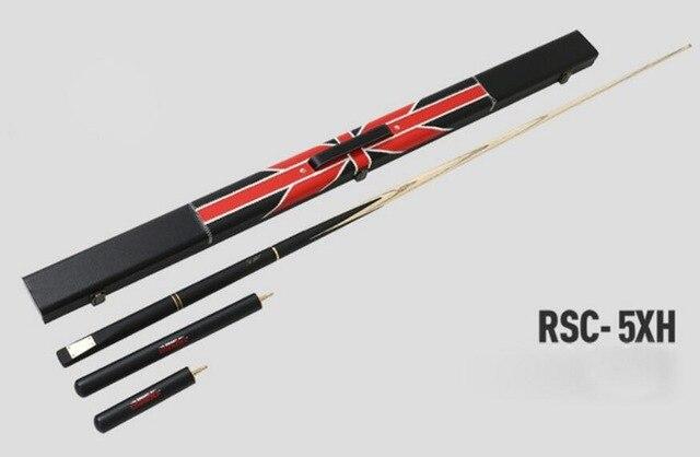 RILEY Ash Wood 3/4 Snooker Cue 9.5mm Tip 2 Extensions with Snooker Cue Case Set Professional Handmade Billiard Stick Kit China