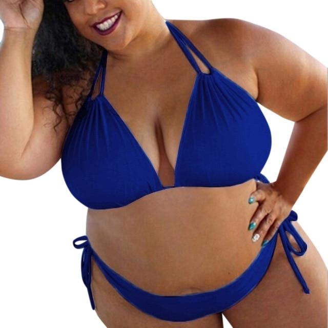 2019 Womens high waist Bikini Set High Waist New Womens Bikini Set Plus Size Padded Bra Swimwear Swimsuit 2XL 3XL 4XL 5XL Z0515