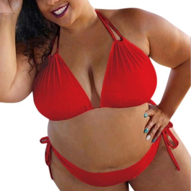 2019 Womens high waist Bikini Set High Waist New Womens Bikini Set Plus Size Padded Bra Swimwear Swimsuit 2XL 3XL 4XL 5XL Z0515