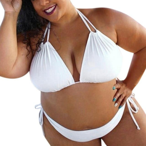 2019 Womens high waist Bikini Set High Waist New Womens Bikini Set Plus Size Padded Bra Swimwear Swimsuit 2XL 3XL 4XL 5XL Z0515