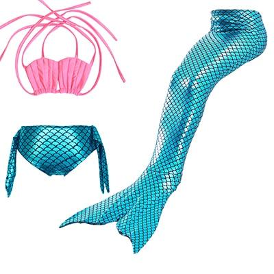 NAVSEGDA Girls Swimwear 2019 New Lovely Children Baby Bath Split Swimsuit Costume Mermaid Tail Princess Bikini Set Dress