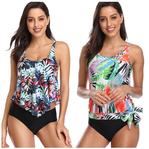 Sexy Two Piece Swimsuit Women Swimwear Plus Size Tankini 2019 Monokini Push Up Bathing Suit Bikinis Female Beach Swimming Suits