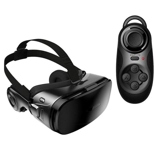VR Glasses 3D Helmet Virtual Reality VR Glasses Headset Stereo Glasses With Bluetooth Remote For IPhone XS Max XR X 8 7 Plus