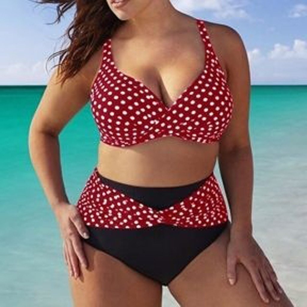 Plus Size Two Piece Swimsuit Push Up 2 Piece Tankini 2019 Big Size Swimming Suit For Women Drop Shipping Maio Feminino Praia