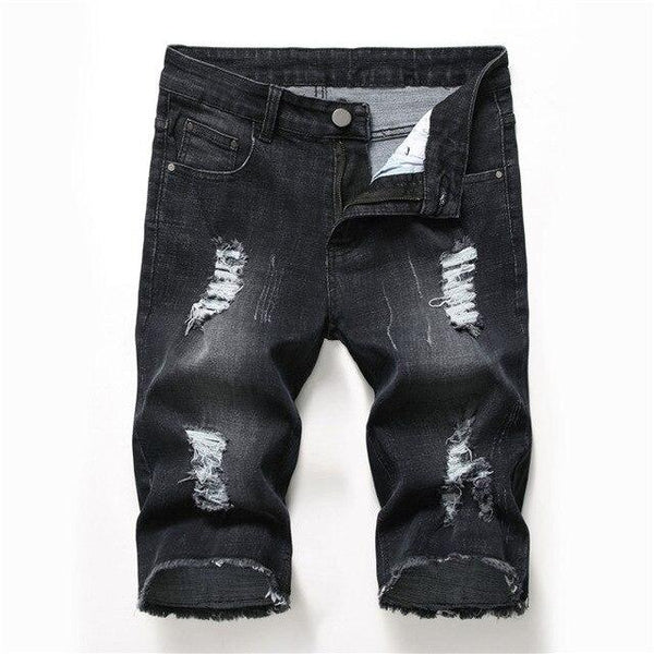 New Fashion Mens Ripped Short Jeans Brand Clothing Bermuda Summer Cotton Shorts Breathable Denim Shorts Male 28-42