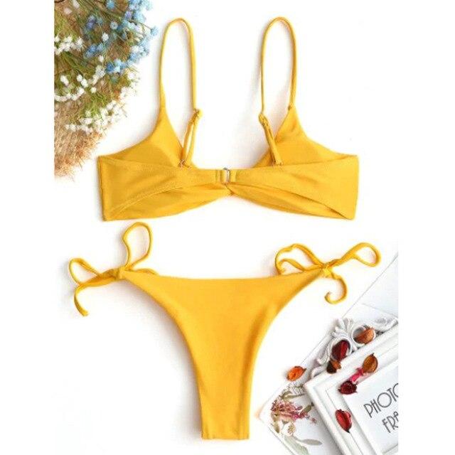 2019 New Fashion Summer Swimming Pool Wear Beach Wear Women Bandage Bikini Set Push-Up Brazilian Swimwear Beachwear Swimsuit