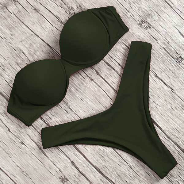animal print leopard bikini push up swimsuit sexy women bikini set 2019 brazilian thong bathing suit bandeau beach wear swimwear