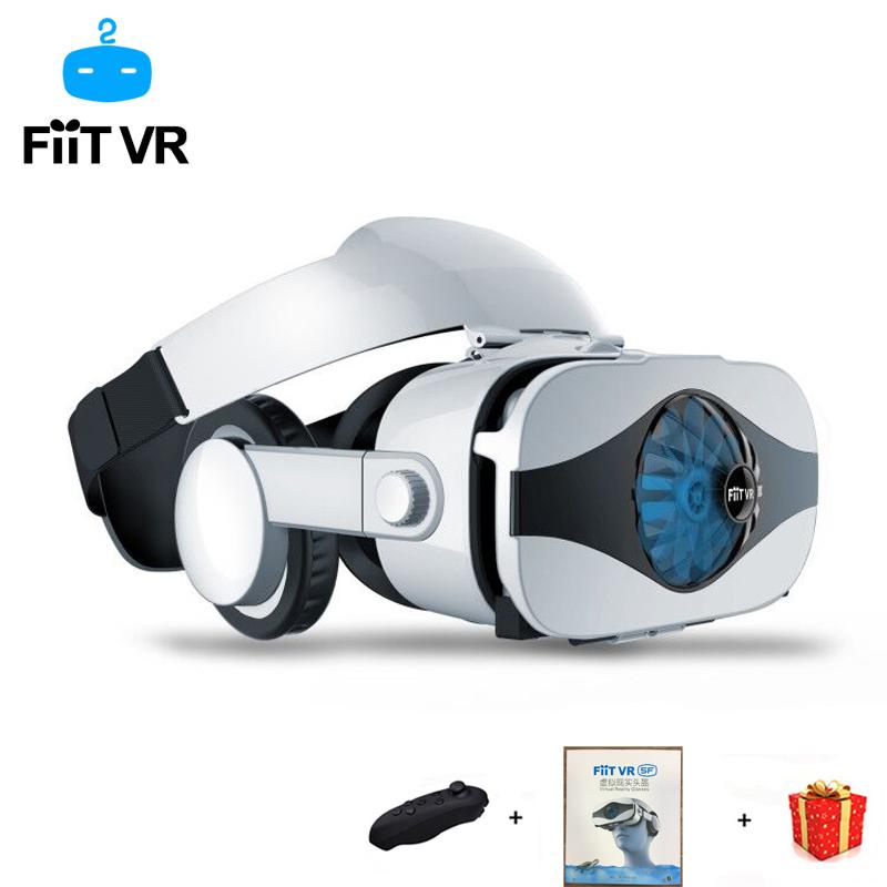 Fiit 5F Helmet 3D VR Glasses Virtual Reality Headset For iPhone Android Smartphone Goggles Casque Smart Phone Android 3 D Lens