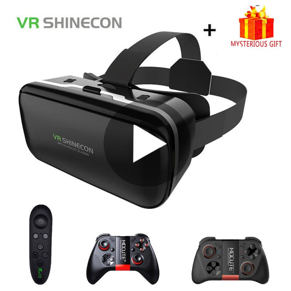 VR Shinecon 6.0 Casque Virtual Reality Glasses 3 D 3d Goggles Headset Helmet For iPhone Android Smartphone Smart Phone Lens Ios