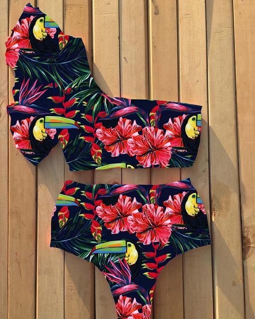 2019 Sexy Bikini Swimwear Women Swimsuit Push Up Biquini Brazilian Bikini Set Tie Up Summer Beach Wear Print Bathing Suit Female
