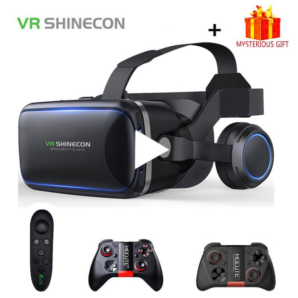 VR Shinecon 6.0 Casque Virtual Reality Glasses 3 D 3d Goggles Headset Helmet For iPhone Android Smartphone Smart Phone Lens Ios