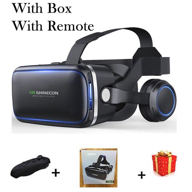VR Shinecon 6.0 Casque Virtual Reality Glasses 3 D 3d Goggles Headset Helmet For iPhone Android Smartphone Smart Phone Lens Ios