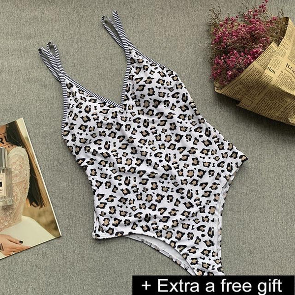 Solid One-Piece Swimsuit Bandage Women Swimwear Push Up Bathing Suit Deep V red Monokini Bodysuit Maillot De Bain  swim suit