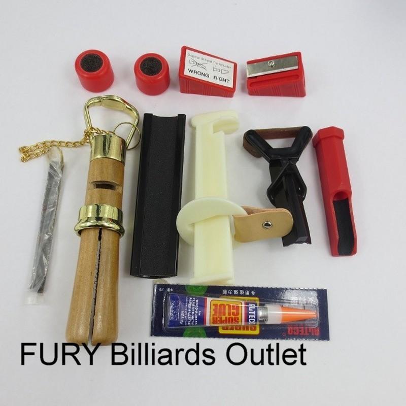 cue tip repair kit for Snooker 10 pcs /Tip sander billiard cue repair tools /Glue File cue tips in billiard accessories