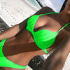 Brazilian Bikini 2018 Sexy Swimwear Women Swimsuit Strapless Push Up Bikini Set Bathing Suit Stripe Patchwork Swim Suit