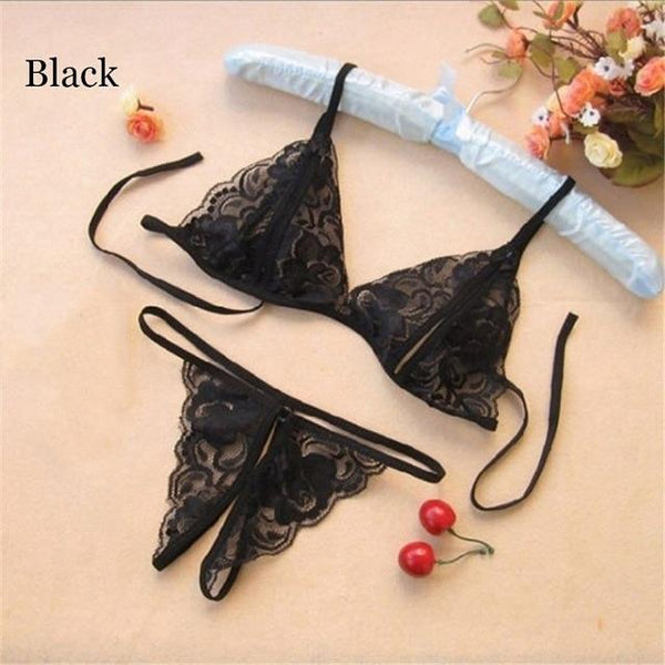 2019 Women Sexy Lace Lingerie Swimsuit Swimwear Babydoll Bikini Top Bra G-string Set Summer Swimwear Beach wear Bikini Set