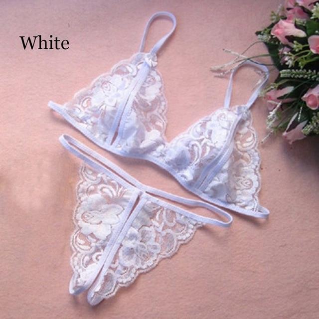 2019 Women Sexy Lace Lingerie Swimsuit Swimwear Babydoll Bikini Top Bra G-string Set Summer Swimwear Beach wear Bikini Set