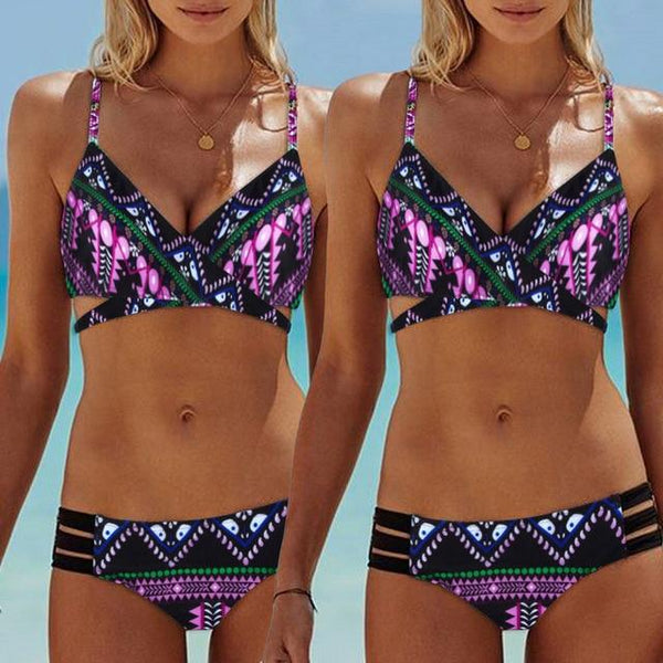 New Bikinis 2019 mujer Women Bohemia Push-Up Padded Bra Beach Bikini Set Swimsuit Swimwear Cover-ups Dropping stroje kapielowe