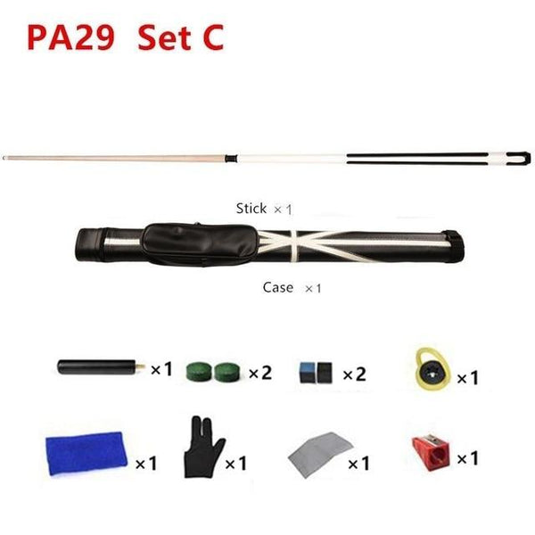 10/11.5/12.75mm 58 Inch Billiards Snooker Maple Pool Cue Stick With Cue Tip For Nine-ball Ball Come With Extension