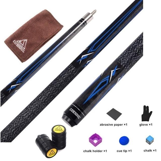 CUESOUL 58 Inch Billiards Snooker Maple Pool Cue Stick With 11.5/13mm Cue Tip 19oz For Nine-ball Ball