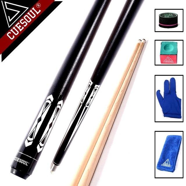 CUESOUL 58 Inch Billiards Snooker Maple Pool Cue Stick With 11.5/13mm Cue Tip 19oz For Nine-ball Ball