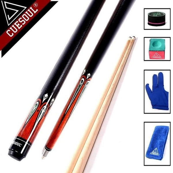 CUESOUL 58 Inch Billiards Snooker Maple Pool Cue Stick With 11.5/13mm Cue Tip 19oz For Nine-ball Ball
