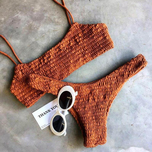 New Hot Sale Sexy Women Push-up Padded Bra Bikini Set Swimsuit Triangle Swimwear Swimming Beach Bathing Costume Bikini Set