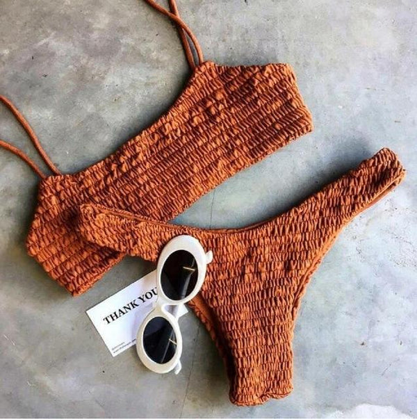 New Hot Sale Sexy Women Push-up Padded Bra Bikini Set Swimsuit Triangle Swimwear Swimming Beach Bathing Costume Bikini Set