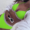 Brazilian Bikini 2018 Sexy Swimwear Women Swimsuit Strapless Push Up Bikini Set Bathing Suit Stripe Patchwork Swim Suit