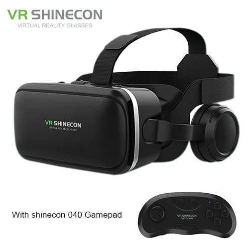 Shinecon 6.0 Virtual Reality Smartphone 3D Glasses VR Headset Stereo Helmet VR Headset with Remote Control for IOS Android