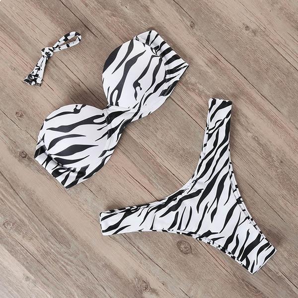 RXRXCOCO Sexy Push Up Bikini Women Swimsuit 2019 Bandeau Beach Wear Brazilian Bikini Set Swimwear Bathing Suit Swimming Suits