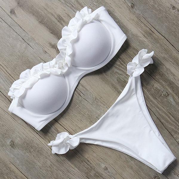 RXRXCOCO Sexy Push Up Bikini Women Swimsuit 2019 Bandeau Beach Wear Brazilian Bikini Set Swimwear Bathing Suit Swimming Suits