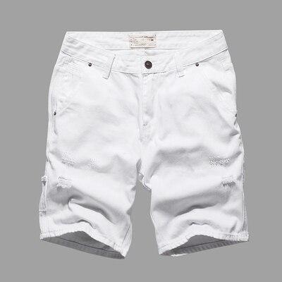 2019 Summer New Men's Short Ripped Jeans Fashion Casual High Quality Retro Elastic Denim Shorts Male Brand Clothes Size K803
