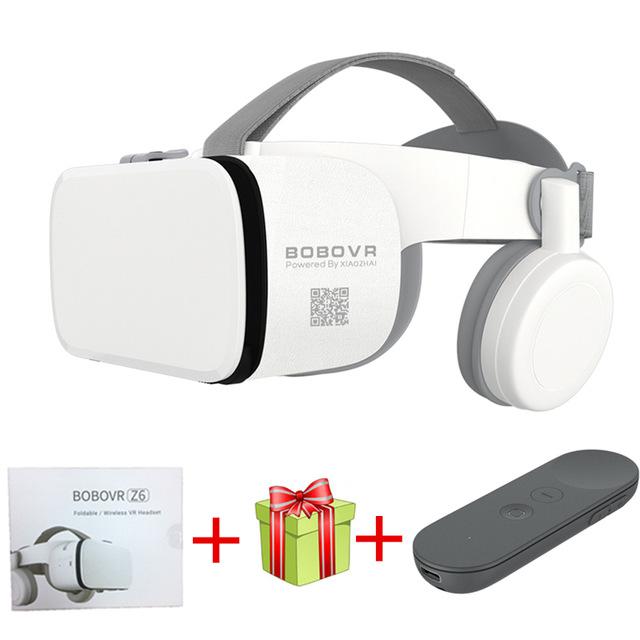 2019 Newest Bobo vr Z6 VR glasses Wireless Bluetooth VR goggles Android IOS Remote Reality VR 3D cardboard Glasses 4.7- 6.2 inch