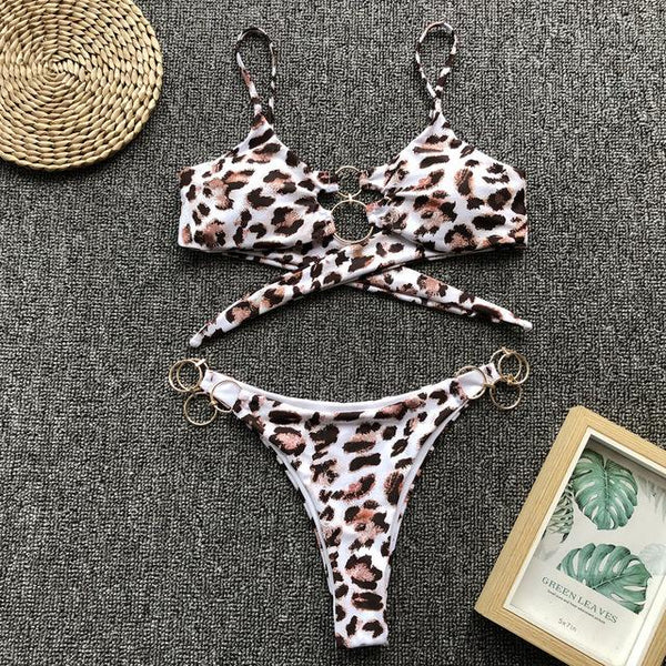 Bikini Set 2019 Hot Selling Simple Ring Accessories Women Swimwear Bikini New Style Push Up Padded Swimming Suit Bathing Suit
