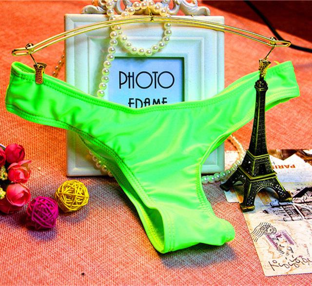 8 Color Female Briefs Cut Out Thong Separates Summer Beach Bathing Suits Women Bikini Bottom Swimwear Swim Shorts