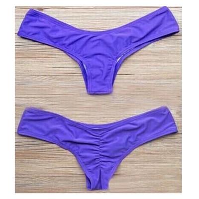 8 Color Female Briefs Cut Out Thong Separates Summer Beach Bathing Suits Women Bikini Bottom Swimwear Swim Shorts
