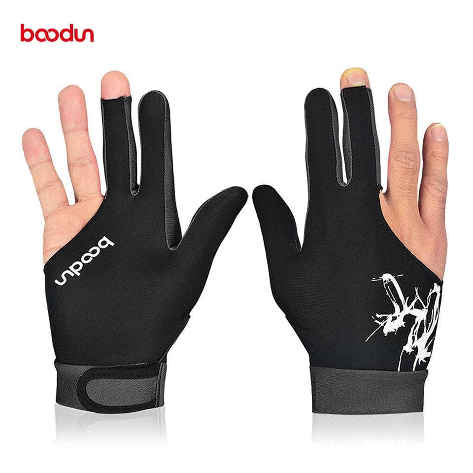 Boodun 1PCS 3 Fingers Billiard Gloves Pool Snooker Glove for Men Women Fits Left Right Hand Billiard Shooters Snooker Gloves