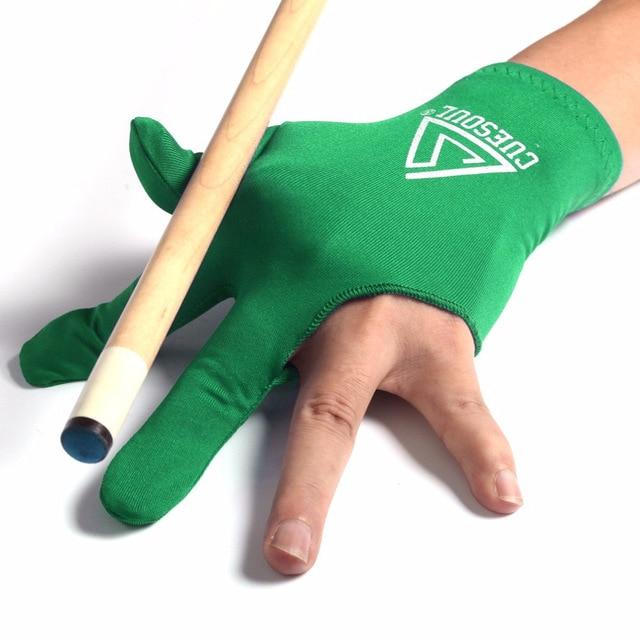 Cuesoul 3 Finger Billiards Snooker Gloves Pool Cue Gloves Black Left Hand