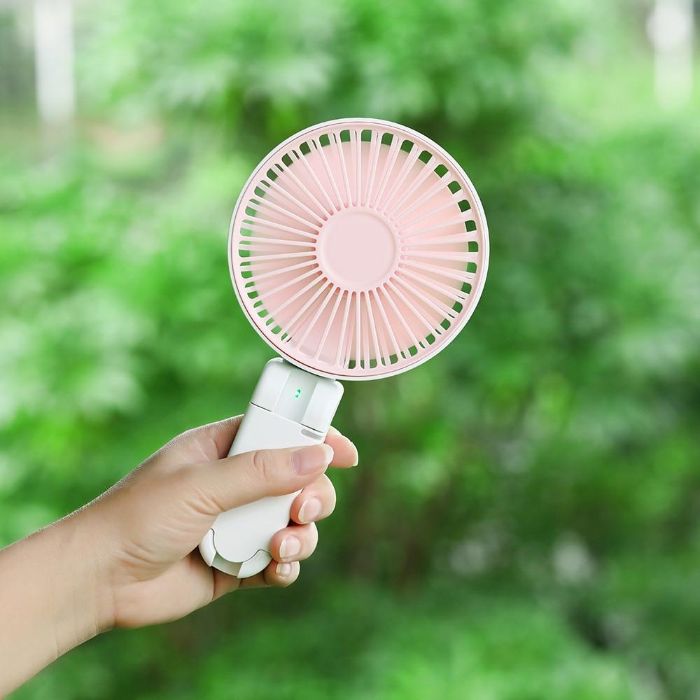 Portable clip umbrella small fan mute handheld USB charging folding portable student dormitory clip fan
