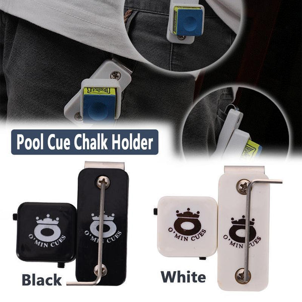 Magnetic Snooker Billiards Pool Table Plastic Cue Chalk Holder W/ Belt Clip