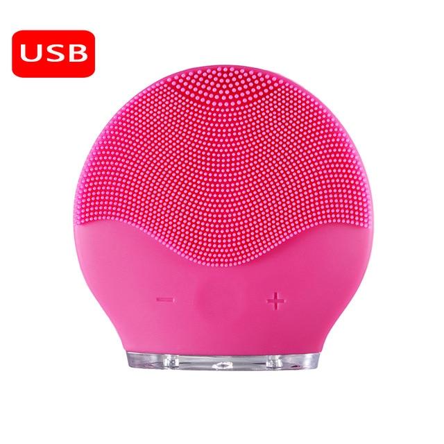 Facial Cleanser Washing Brushes Face Cleaning Brush Electric Mini Electric Facial Brushes Waterproof Silicone Facial Clean Brush