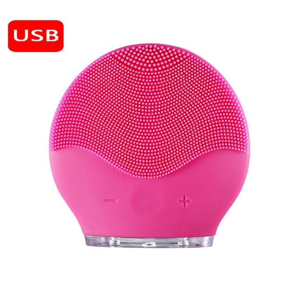 Facial Cleanser Washing Brushes Face Cleaning Brush Electric Mini Electric Facial Brushes Waterproof Silicone Facial Clean Brush
