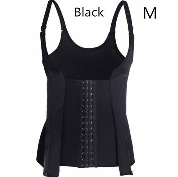 Shoulder Strap Waist Trainer Slimming Belt Vest Anti Cellulite Corset Women Zipper Hook Body Shaper Waist Cincher Weight Loss