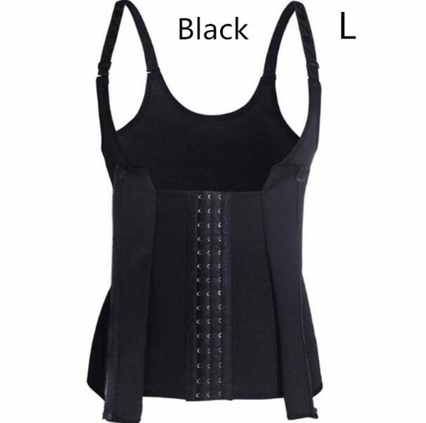 Shoulder Strap Waist Trainer Slimming Belt Vest Anti Cellulite Corset Women Zipper Hook Body Shaper Waist Cincher Weight Loss