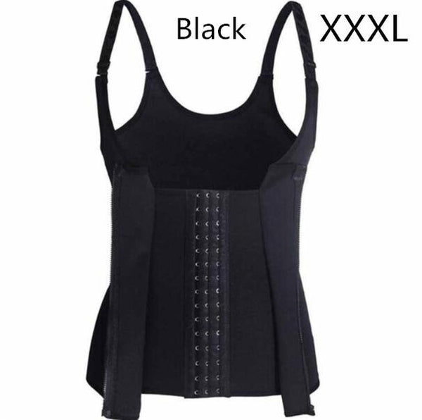 Shoulder Strap Waist Trainer Slimming Belt Vest Anti Cellulite Corset Women Zipper Hook Body Shaper Waist Cincher Weight Loss