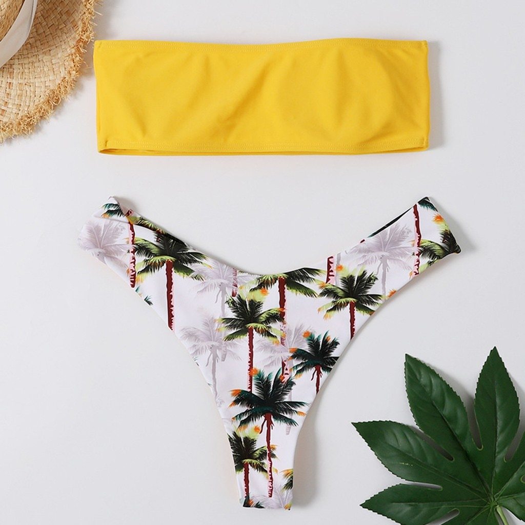 MUQGEW Bandage Bikini Swimwear Women Swimsuit High Waist Bikini Set 2019 Bathing Suit Push Up Maillot De Bain Femme Beachwear